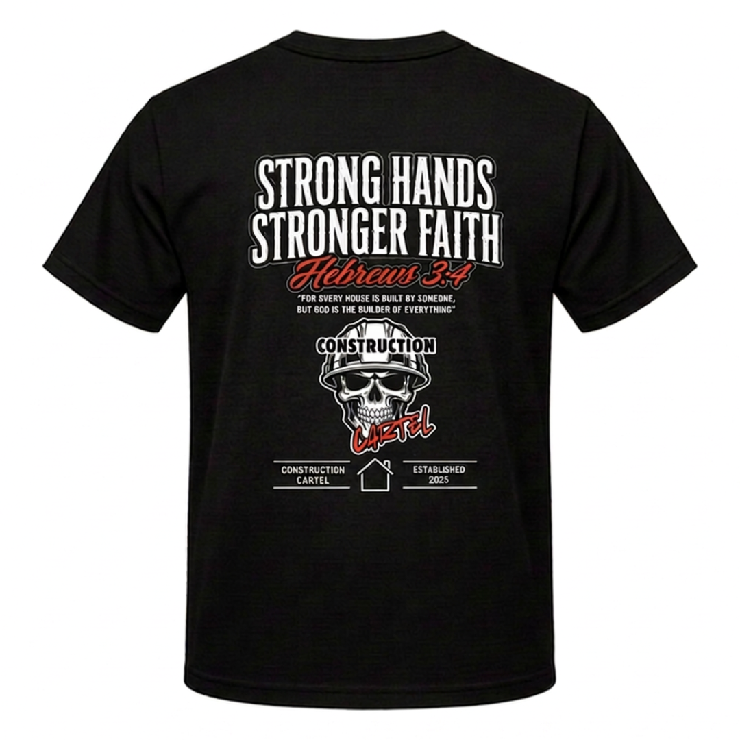 "Strong Hands Stronger Faith" t-shirt